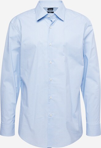 Chemise business 'H-HANK' BOSS en bleu : devant