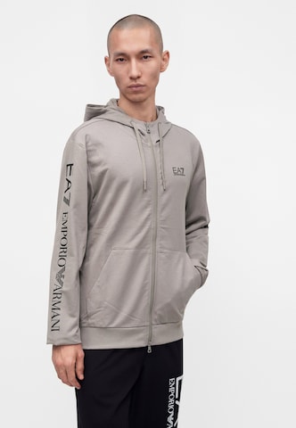 EA7 Emporio Armani Кофта на молнии в Серый