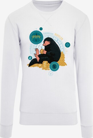 F4NT4STIC Sweatshirt 'Fantastic Beasts 2 Sitting Niffler' in Weiß: predná strana