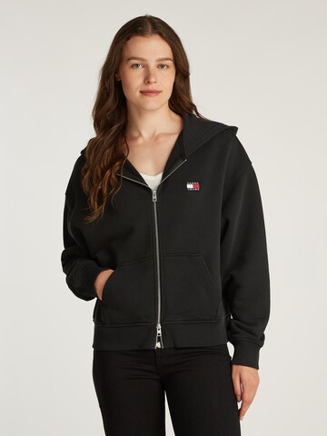Tommy Jeans Curve Кофта на молнии в Черный: спереди