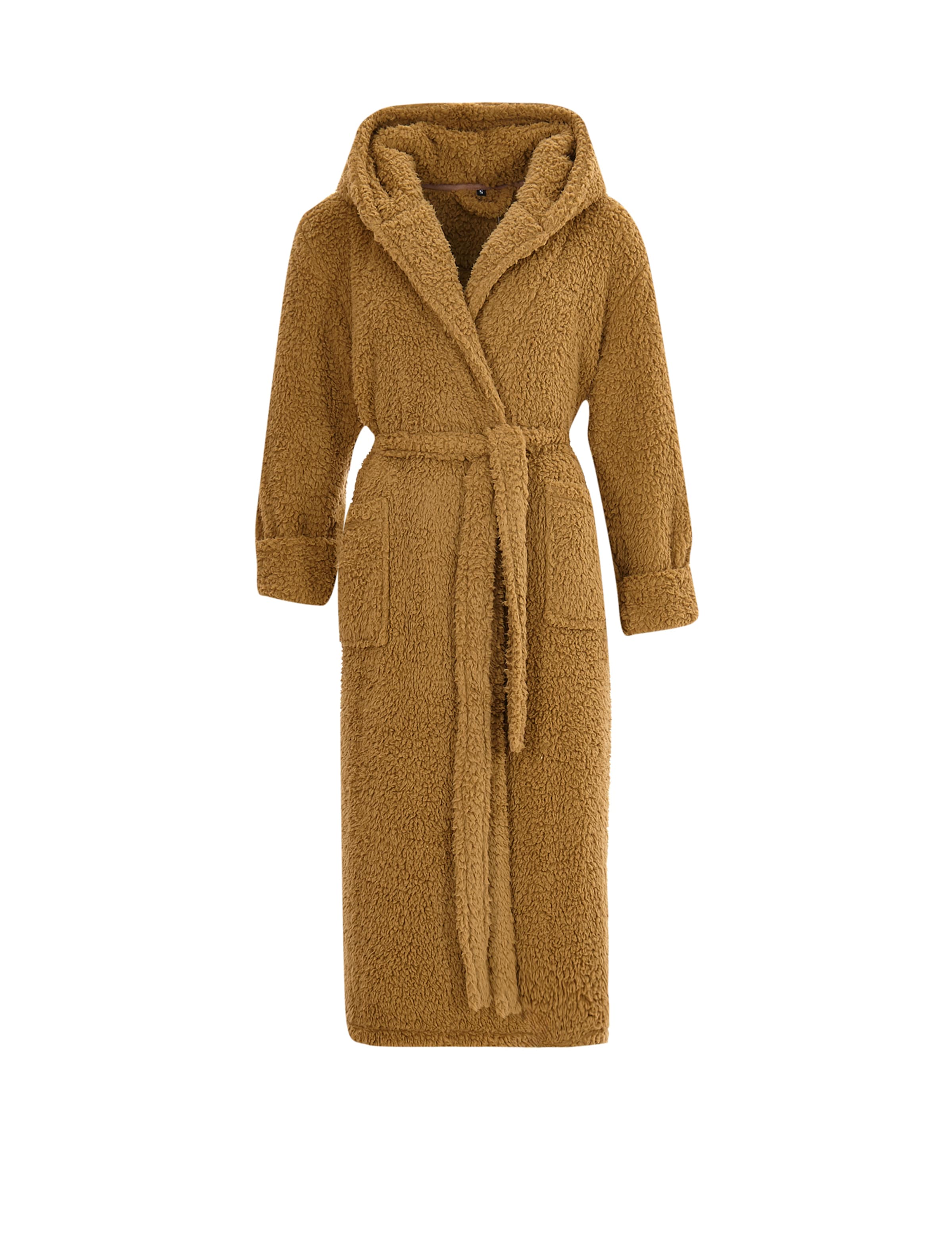 Loungeable Long Bathrobe in Green: front