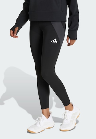 ADIDAS PERFORMANCE - Skinny Pantalón deportivo en negro: frente