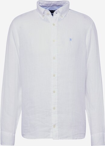 Coupe regular Chemise Hackett London en blanc : devant