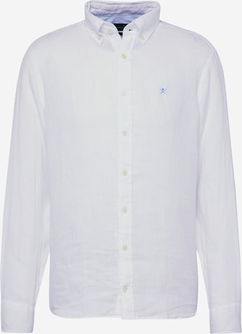 Coupe regular Chemise Hackett London en blanc : devant