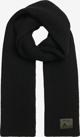 Écharpe Superdry en noir : devant