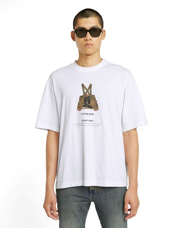 G-STAR Shirt in Wit: voorkant