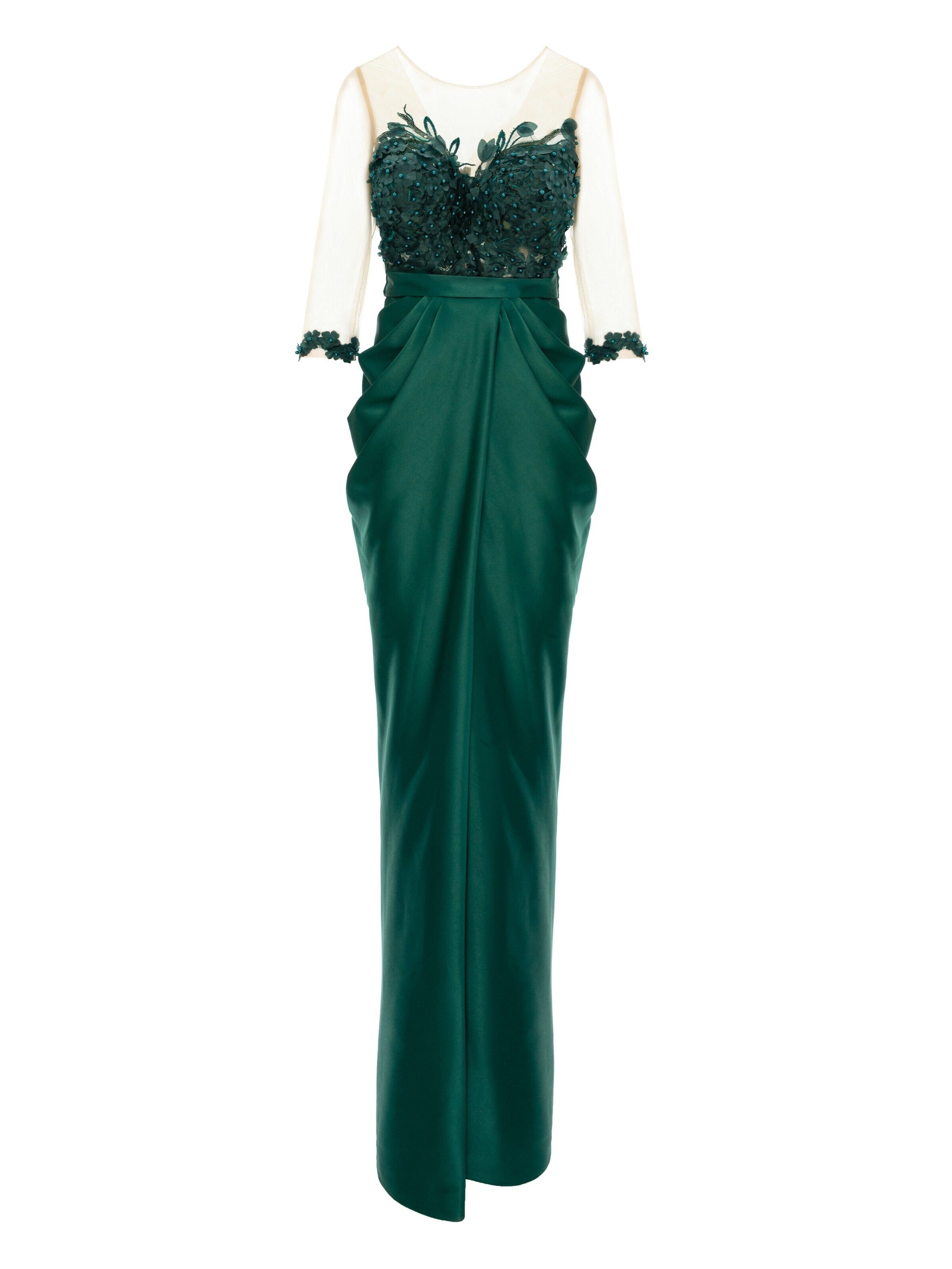 Rochie de seară de la acob a porter pe verde: față