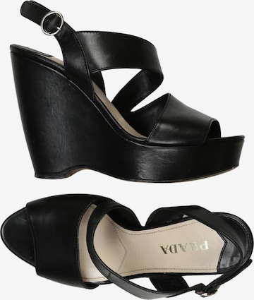 PRADA Sandalen 36,5 in Schwarz: Vorderseite
