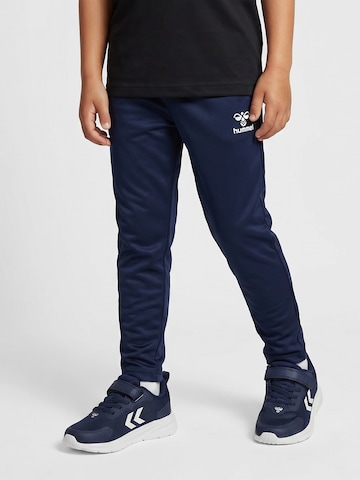 Hummel Slimfit Sporthose 'Essential' in Blau: Vorderseite