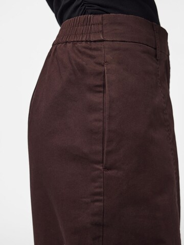 PIECES Regular Trousers 'PAM' in Brown