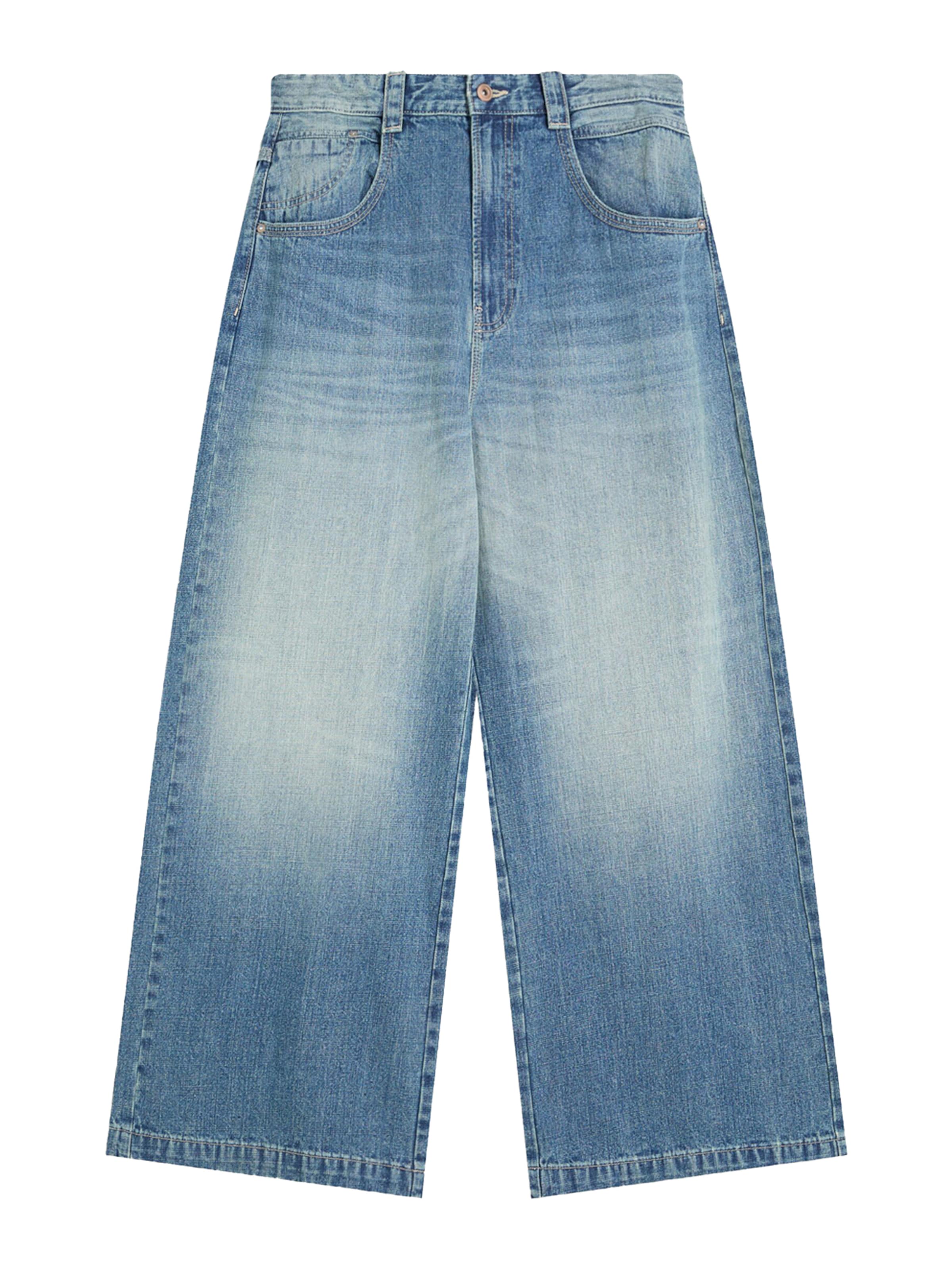 Baggy Jeans di Bershka in blu: frontale