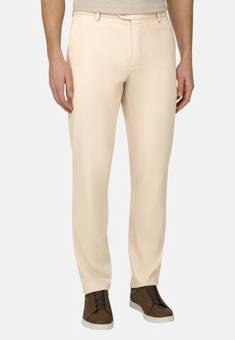 Boggi Milano Slim fit Chino trousers in Beige: front