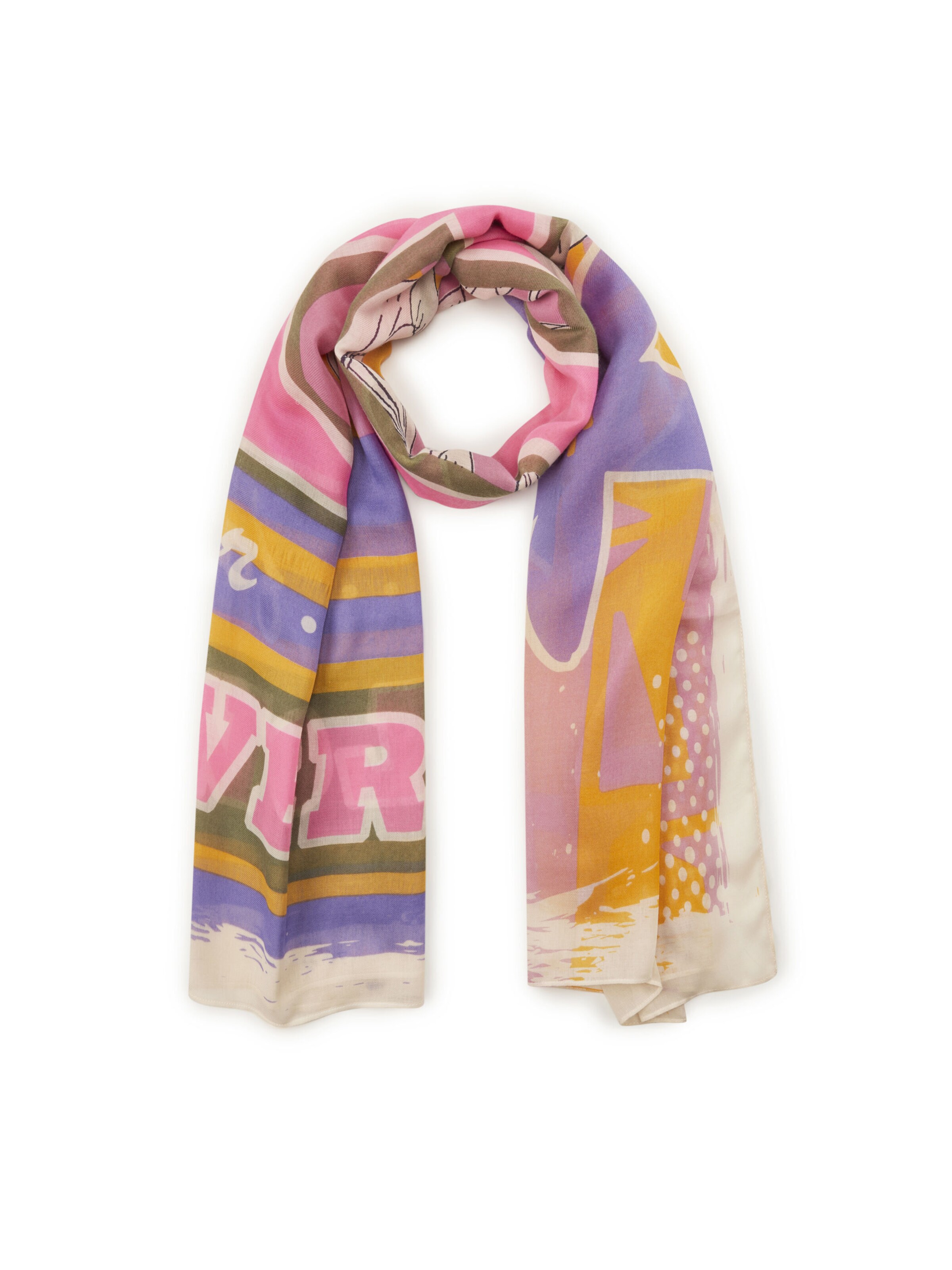 CODELLO Κασκόλ σε κίτρινο: μπροστά