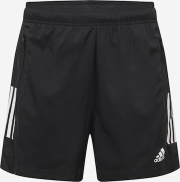 ADIDAS SPORTSWEAR Regular Workout Pants in Black: front