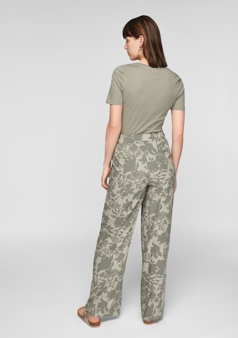 Wide Leg Pantalon s.Oliver en vert