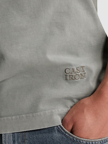 CAST IRON Shirt 'T-shirt in a cotton blend with back artwork' in Grijs