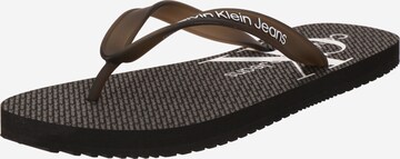 Calvin Klein Jeans Teenslippers in Zwart: voorkant