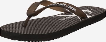 Calvin Klein Jeans Teenslippers in Zwart: voorkant