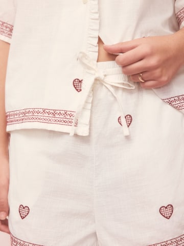 Next Kratke hlače za spanje | bela barva