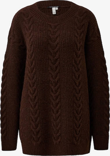 QS Oversizepullover in dunkelbraun, Produktansicht