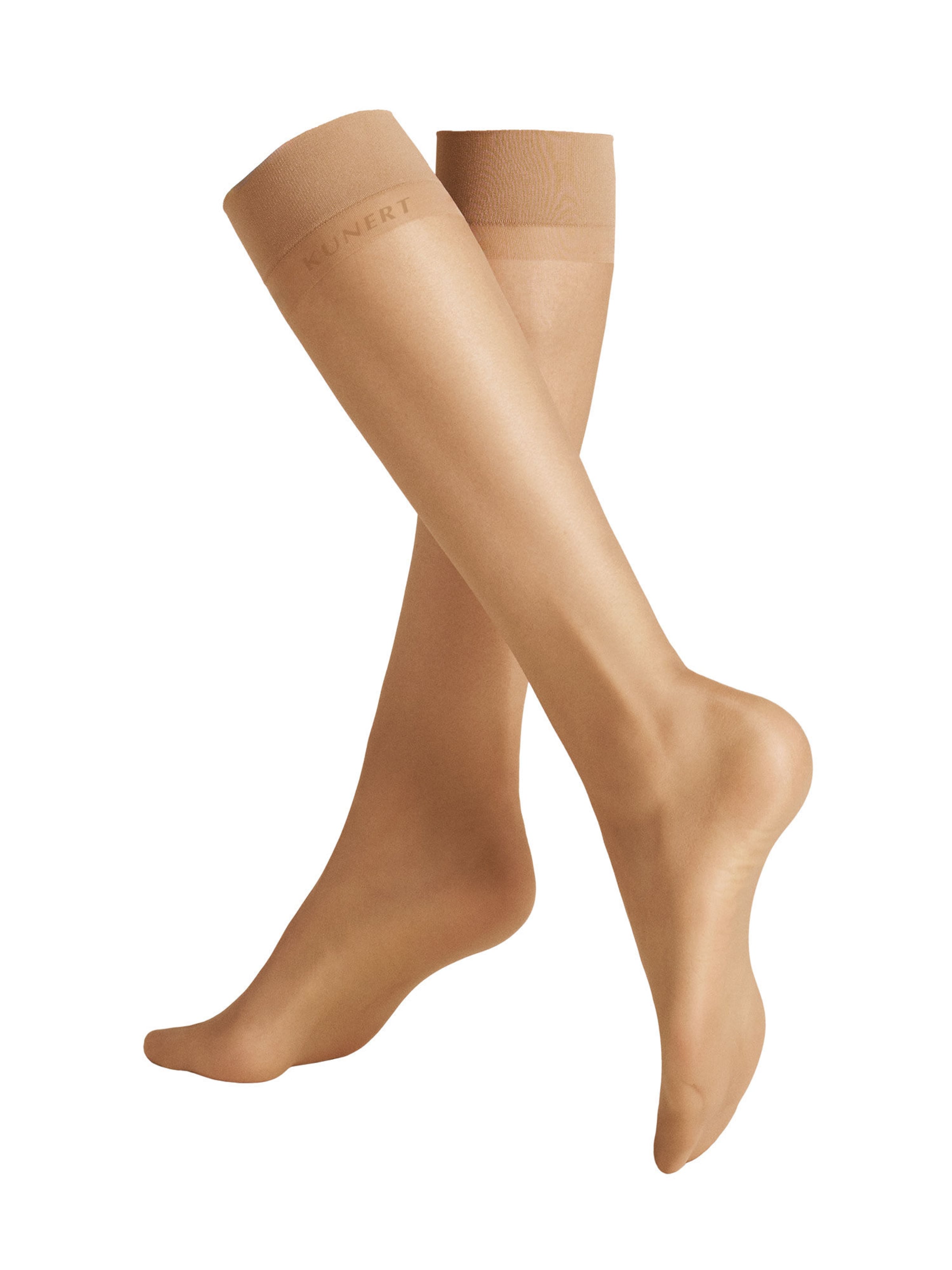 KUNERT Kniestrümpfe 'Perfect Shine 15' in Bronze: Vorderseite