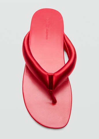 MANGO T-Bar Sandals 'Nati' in Red