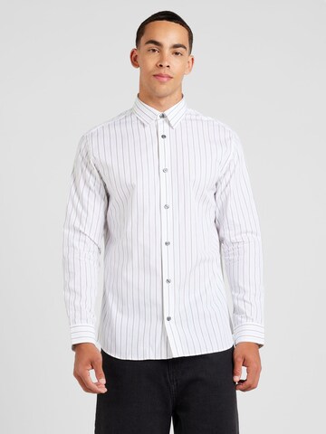 Comfort fit Camicia 'JPRBLABUSHWICK STANLEY' di JACK & JONES in bianco: frontale
