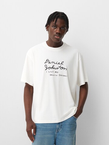 Bershka T-Shirt in Weiß: Vorderseite