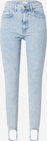 Coupe slim Jean Gina Tricot en bleu : devant