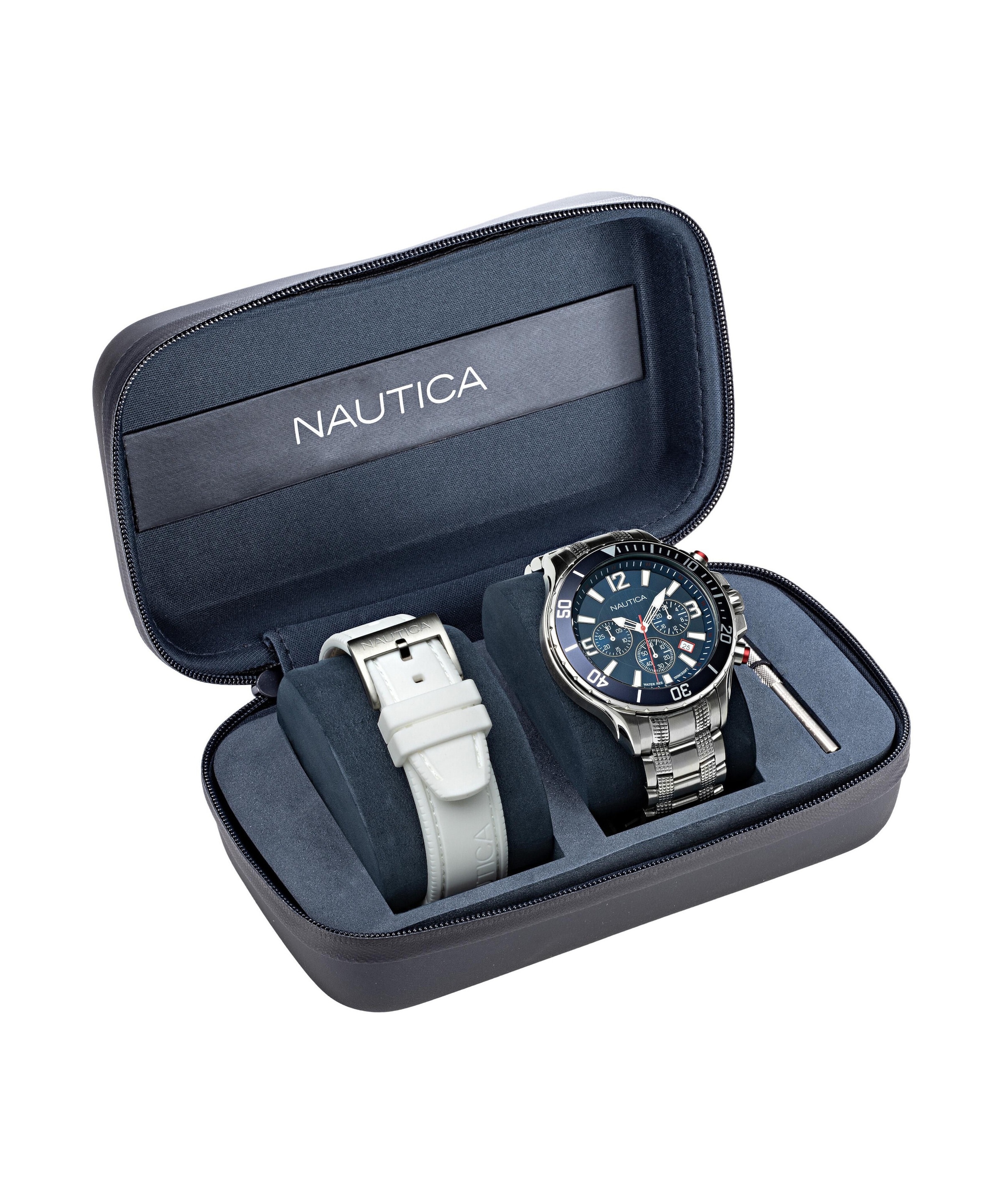 NAUTICA Sports watch ' NST ' in Silver