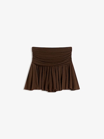Bershka Sukně – hnědá