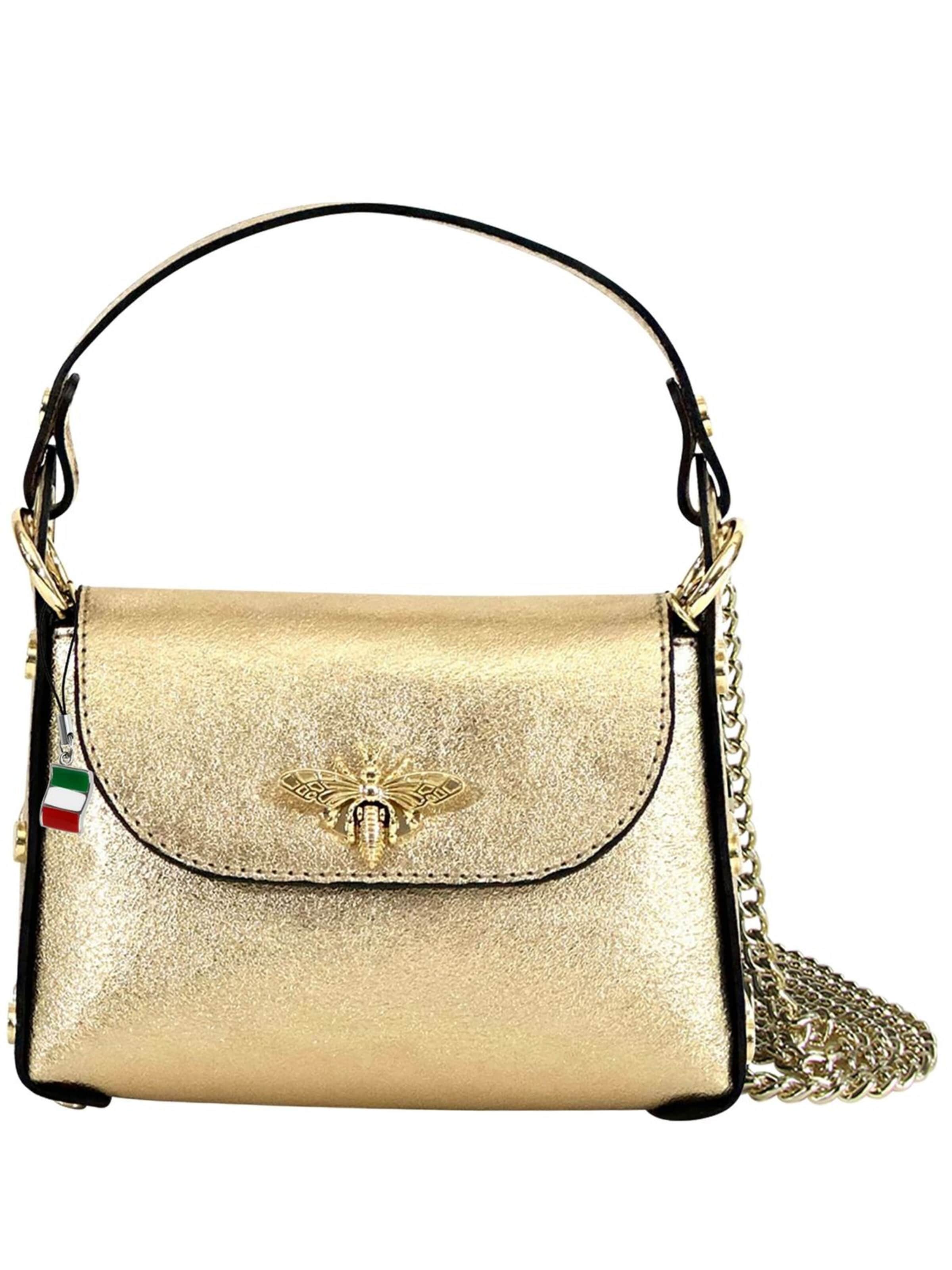 Borsa a spalla di Florence in oro: frontale