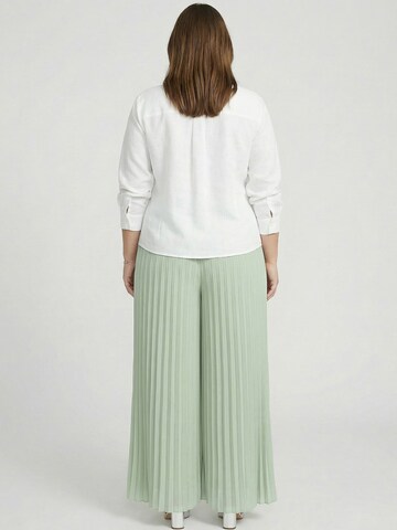 Guido Maria Kretschmer Curvy Широкий Штаны 'Samantha' в Зеленый
