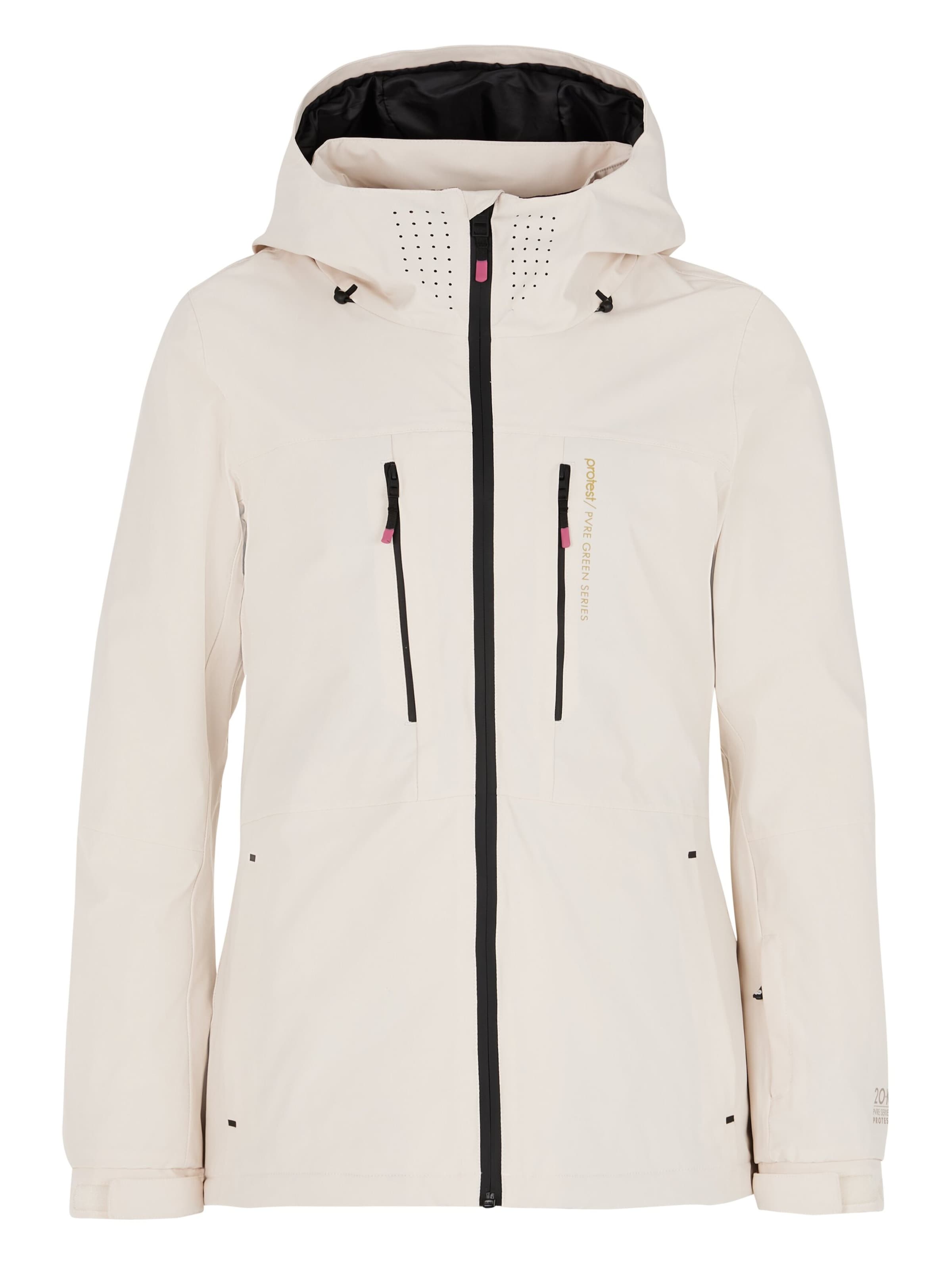 PROTEST Athletic Jacket 'PRTBEVERLY' in White: front