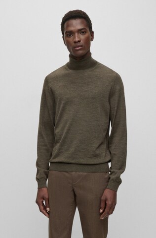 BOSS Sweater 'Musso' in Brown: front