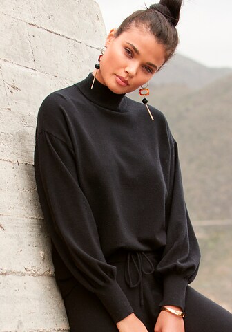LASCANA Sweter w kolorze czarny: przód