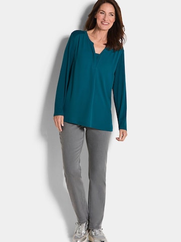 Goldner Bluse in Blau