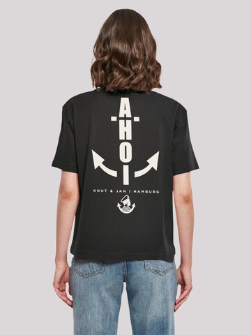 F4NT4STIC Shirt 'Ahoi Anker Knut & Jan Hamburg' in Black | ABOUT YOU