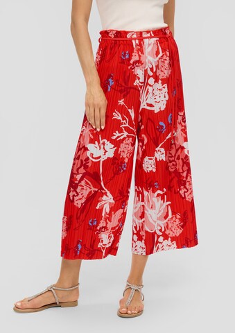 Wide Leg Pantalon s.Oliver BLACK LABEL en rouge : devant