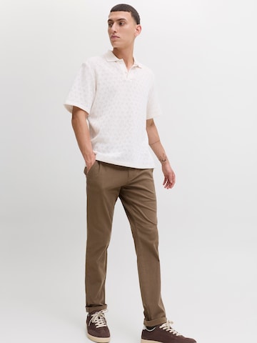 JACK & JONES - Slimfit Pantalón chino 'JJMarco JJFURY' en marrón