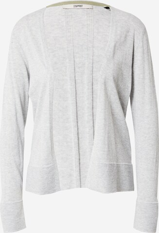 ESPRIT Knit Cardigan in Grey: front