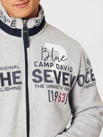 CAMP DAVID Zip-Up Hoodie 'Ocean´s Seven II' in Grey