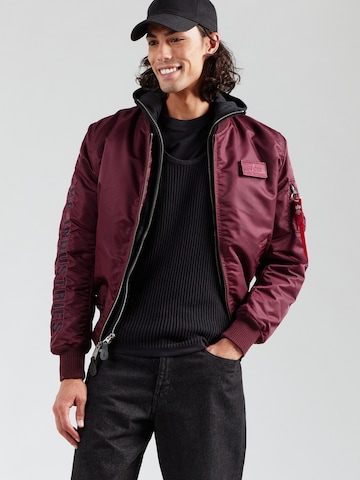 ALPHA INDUSTRIES Демисезонная куртка в Красный: спереди