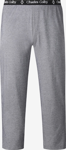 Charles Colby Pajama Pants 'LORD THYRONE' in Grey: front