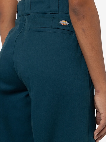 DICKIES Wide leg Pleated Pants 'GROVE HILL REC' in Blue