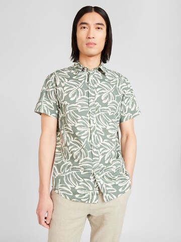 JACK & JONES Regular fit Button Up Shirt 'LAFAYETTE' in Green: front