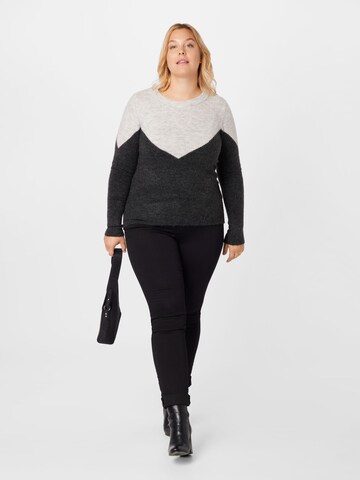 Vero Moda Curve Pullover 'Plaza' in Grau