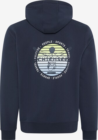 CHIEMSEE Athletic Zip-Up Hoodie in Blue