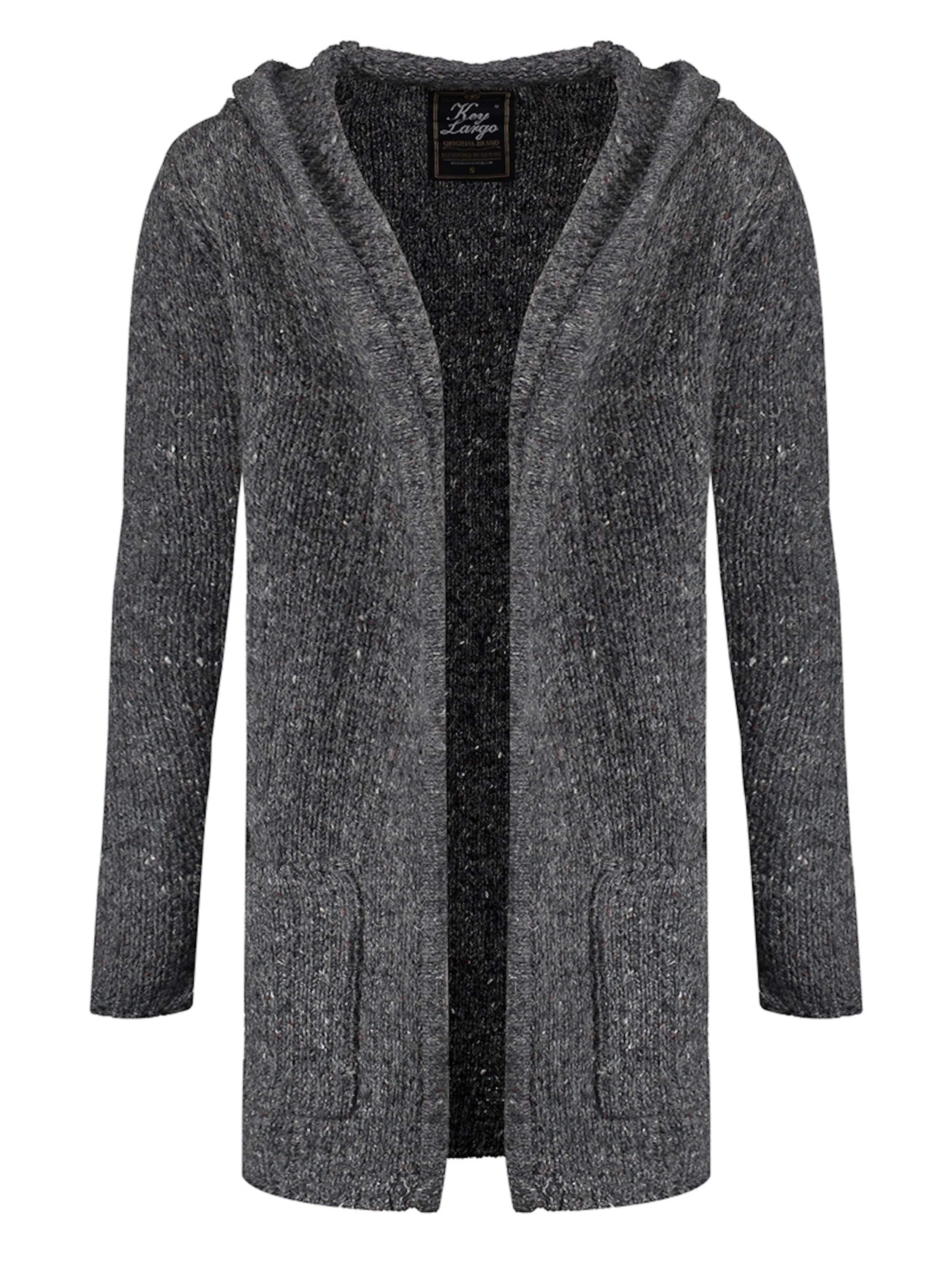 Key Largo Vestes en maille 'Terry' en gris foncé, Vue avec produit