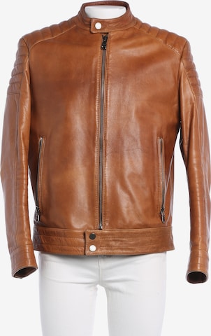 BOSS Black Lederjacke / Ledermantel M-L in Braun: Vorderseite